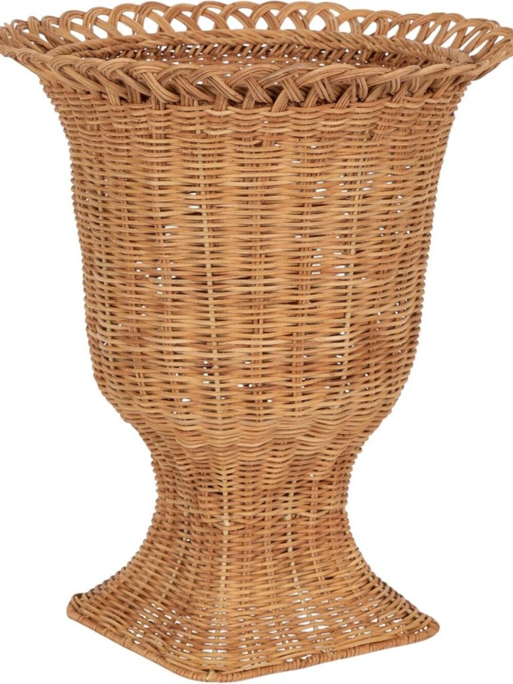 Modern Round Rattan Planter Pot Basket | Stylish Tabletop Decor for Home